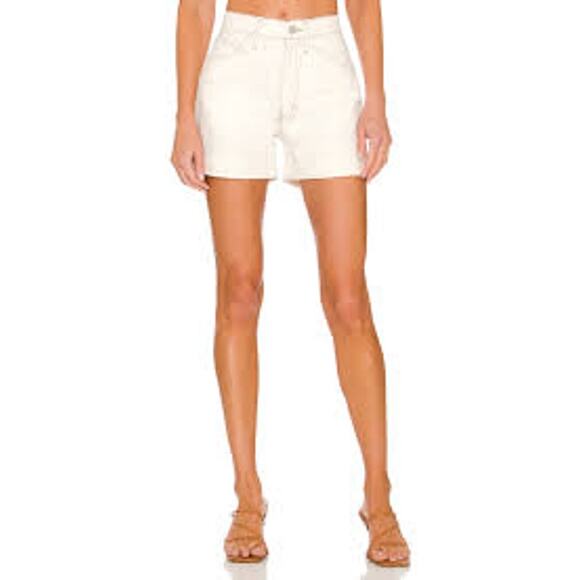 Frame High Rise Cuffed Shorts Ecru Style #HRCS728 Size 27 - Picture 3 of 10